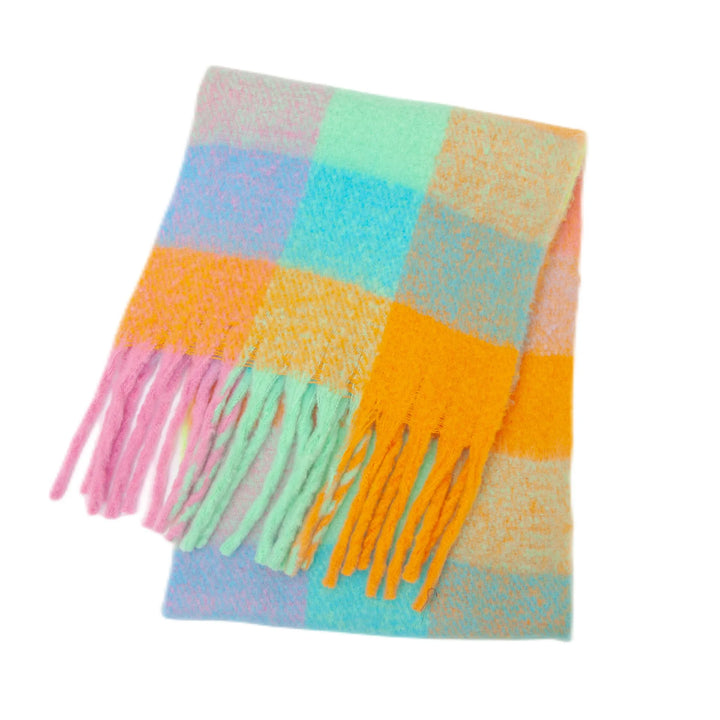 Scarvello | Dikke Warme Kasjmier Regenboog Sjaal-Handtassen-Calora-Regenboog 3-38x230cm-Calora