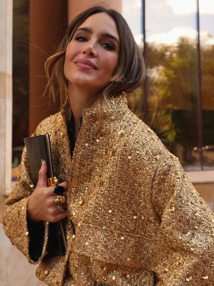 Sera | Chique Bomber Jas-Zomer Jassen-Calora-Goud-XS-Calora