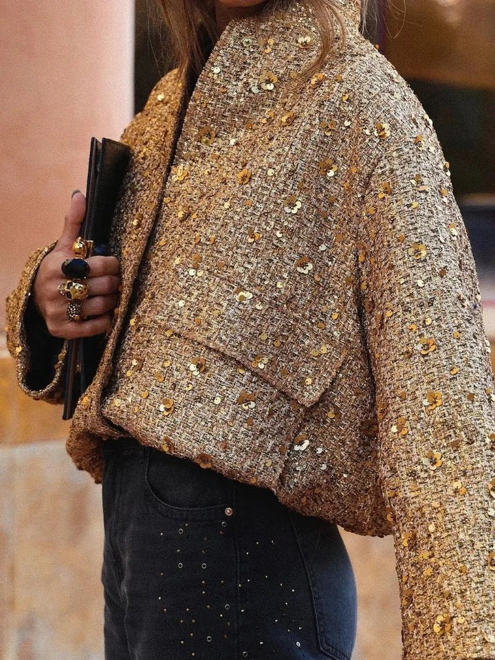 Sera | Chique Bomber Jas-Zomer Jassen-Calora-Goud-XS-Calora