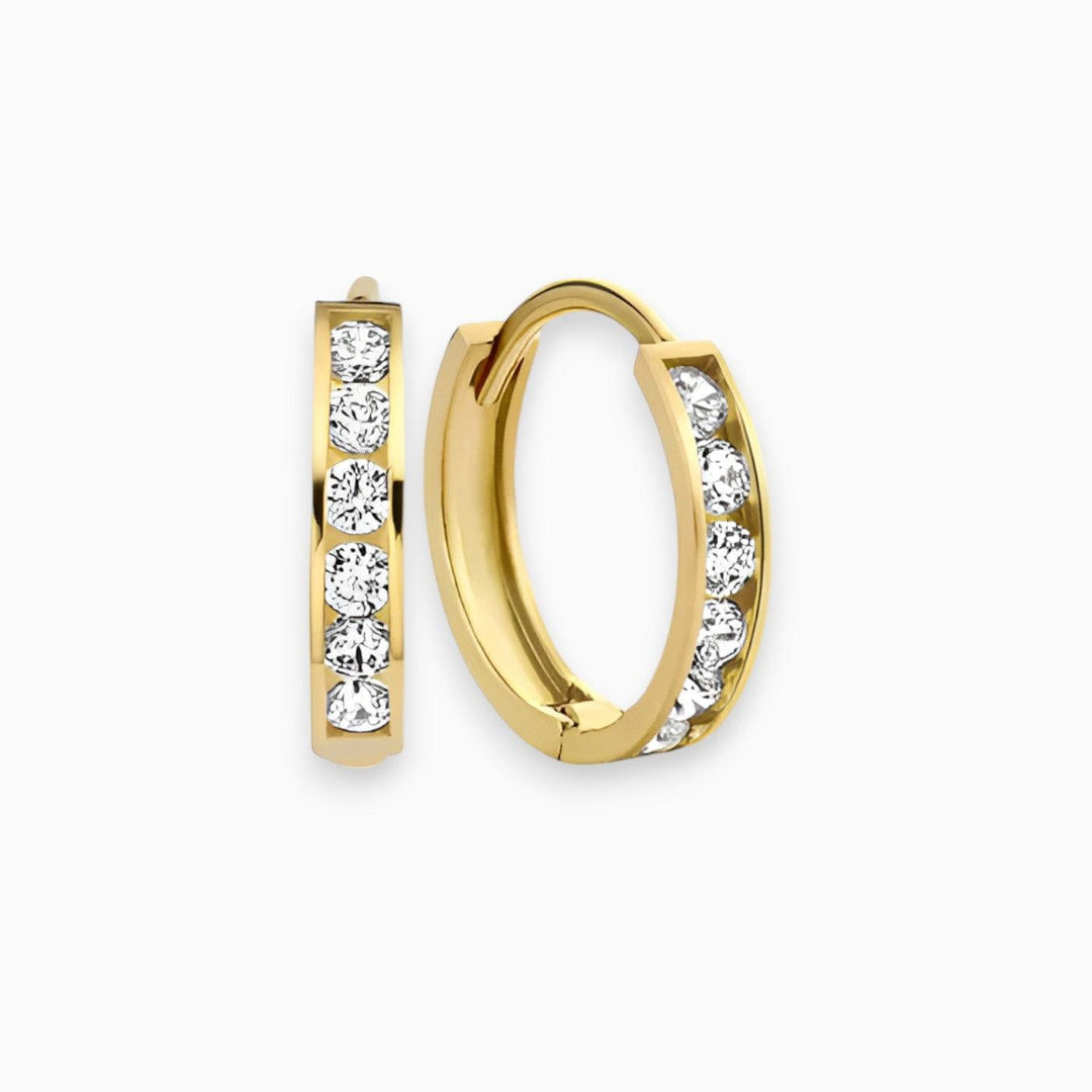 Serina | Tijdloze Betovering Oorbellen met diamant-Ringen-Calora-Goud-Calora