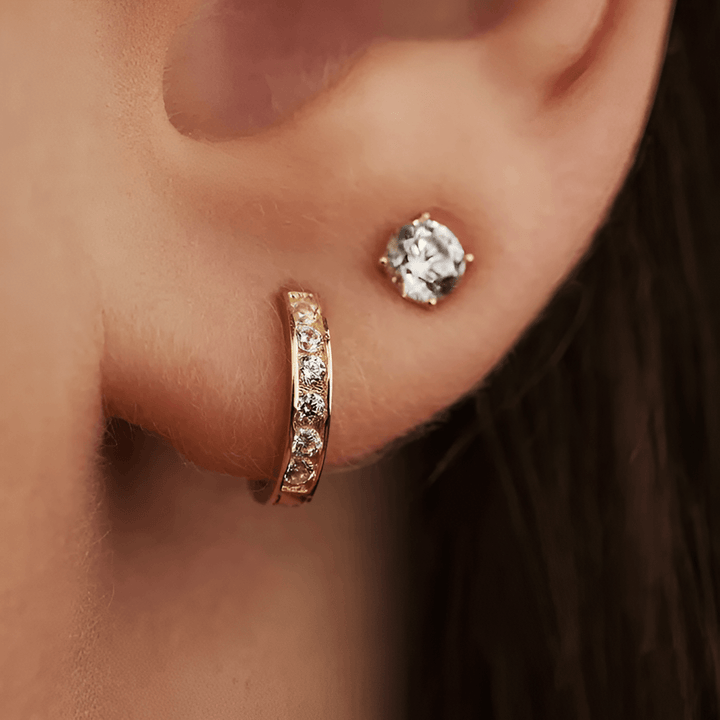 Serina | Tijdloze Betovering Oorbellen met diamant-Ringen-Calora-Zilver-Calora