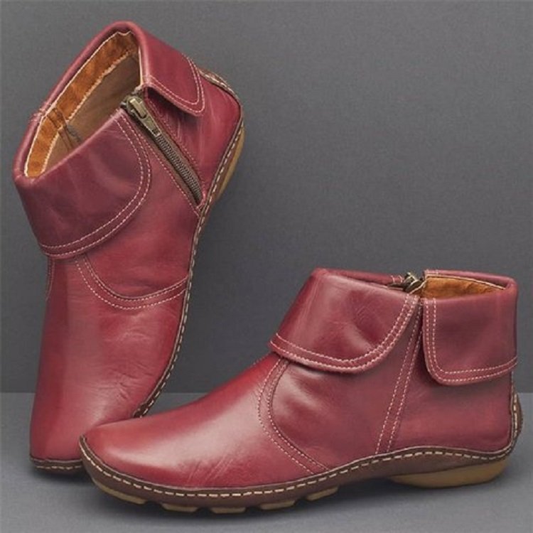 Silvina | Retro Anti-Slip Enkellaarzen-Laarzen-Calora-Zwart-35-Calora