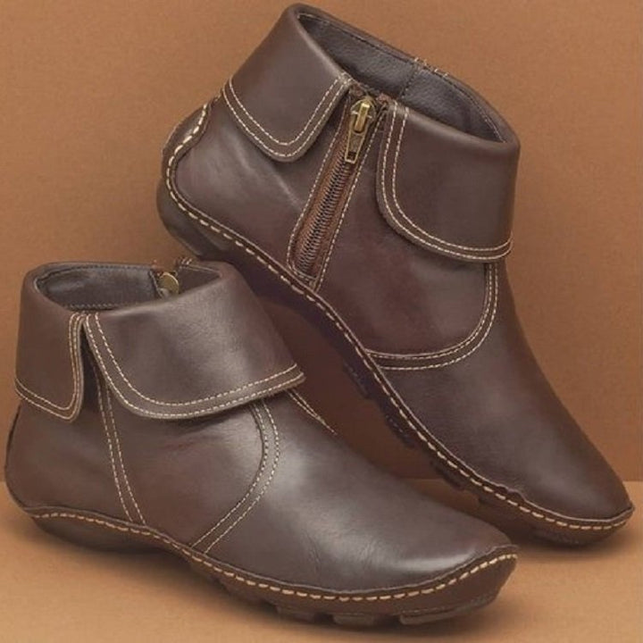 Silvina | Retro Anti-Slip Enkellaarzen-Laarzen-Calora-Zwart-35-Calora