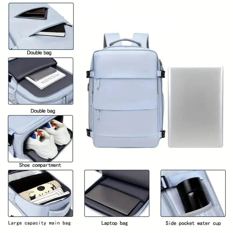 SkyReady - Ryanair Tas - Vliegtuig Goedgekeurd - 40 x 20 x 25 cm-Schoudertassen-Calora-Legergroen-Klein-Calora