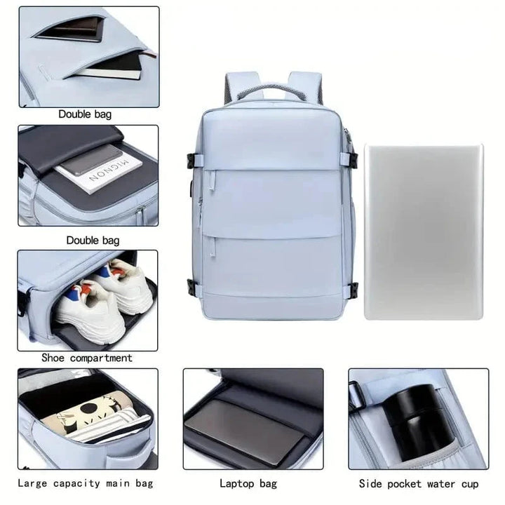 SkyReady - Ryanair Tas - Vliegtuig Goedgekeurd - 40 x 20 x 25 cm-Schoudertassen-Calora-Legergroen-Klein-Calora