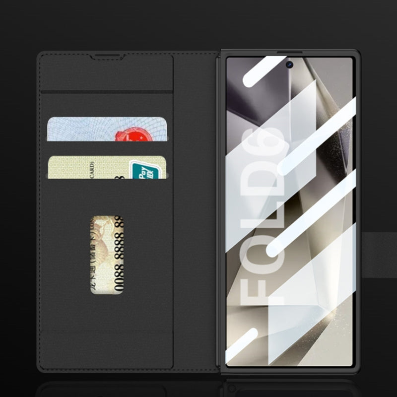 CALORA_ Slanke Leren Hoes met S Pen Houder voor Samsung Galaxy Z Fold 6