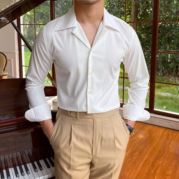 Slim Fit Easy-iron shirt - Kreukvrij Overhemd-Overhemden-Calora-Groen-XS-Calora