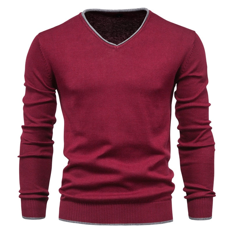 CALORA_ Slim Fit Sweater met V-Neck
