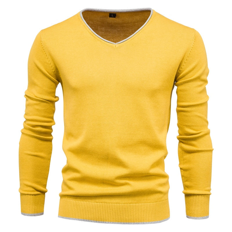 CALORA_ Slim Fit Sweater met V-Neck