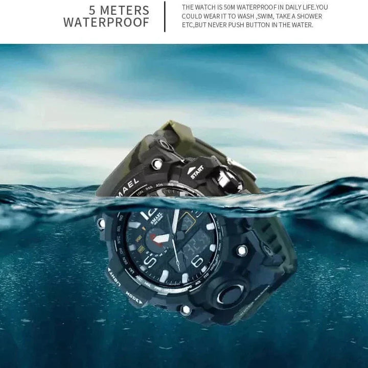 CALORA_ SMAEL | Robuust Waterdicht Sporthorloge met Geavanceerde functies