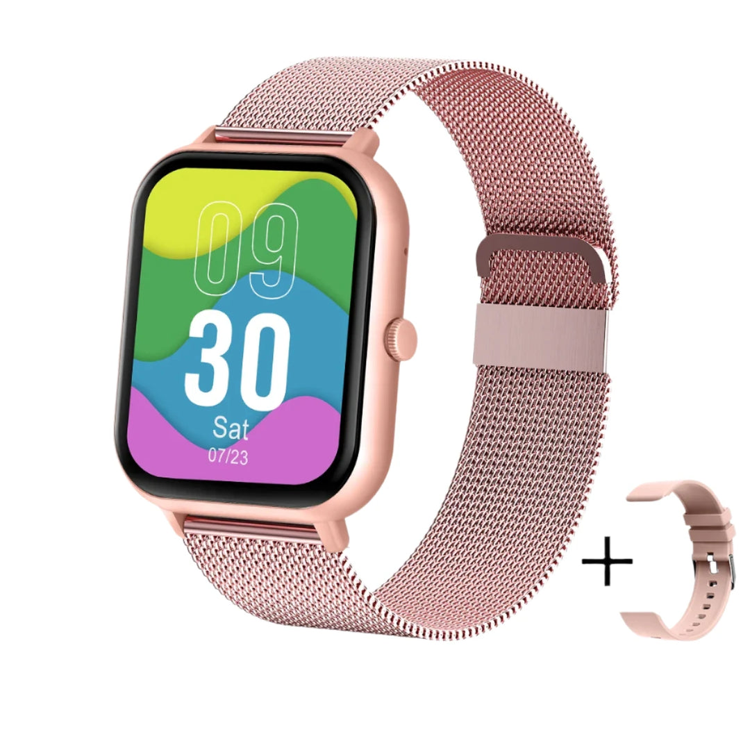 SmartBit | Bluetooth Smartwatch met Hartslag- en Bloedzuurstofmeting-Elektronica/Gadgets-Calora-Roze-Calora
