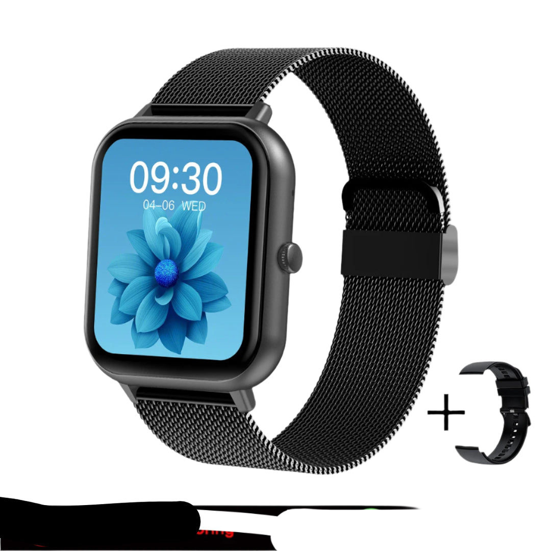 SmartBit | Bluetooth Smartwatch met Hartslag- en Bloedzuurstofmeting-Elektronica/Gadgets-Calora-Zwart-Calora