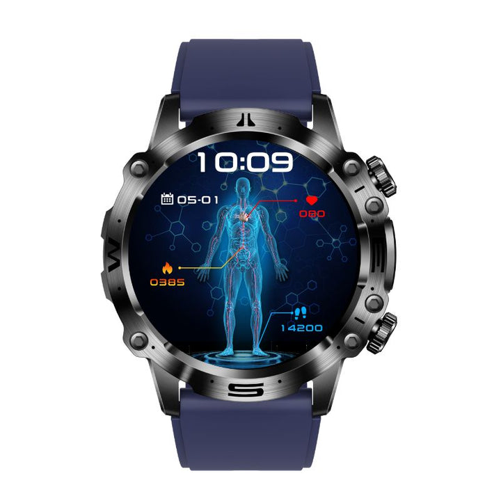 CALORA_ Smartpulse ECG Bloedsuiker Bloeddruk Sporthorloge voor Gezondheid