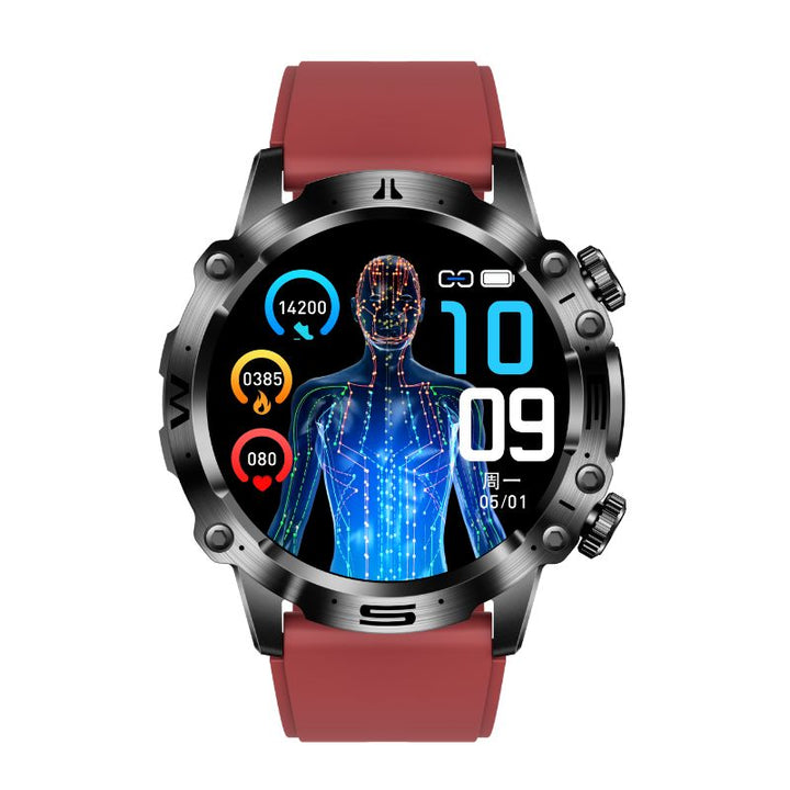 CALORA_ Smartpulse ECG Bloedsuiker Bloeddruk Sporthorloge voor Gezondheid