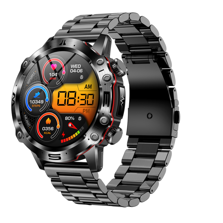 CALORA_ Smartpulse ECG Bloedsuiker Bloeddruk Sporthorloge voor Gezondheid