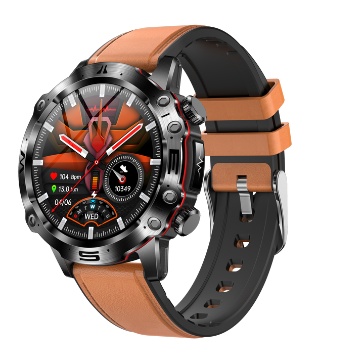 CALORA_ Smartpulse ECG Bloedsuiker Bloeddruk Sporthorloge voor Gezondheid
