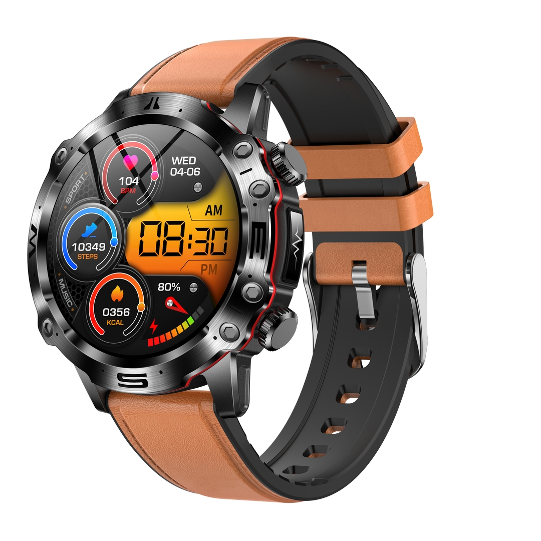 CALORA_ Smartpulse ECG Bloedsuiker Bloeddruk Sporthorloge voor Gezondheid