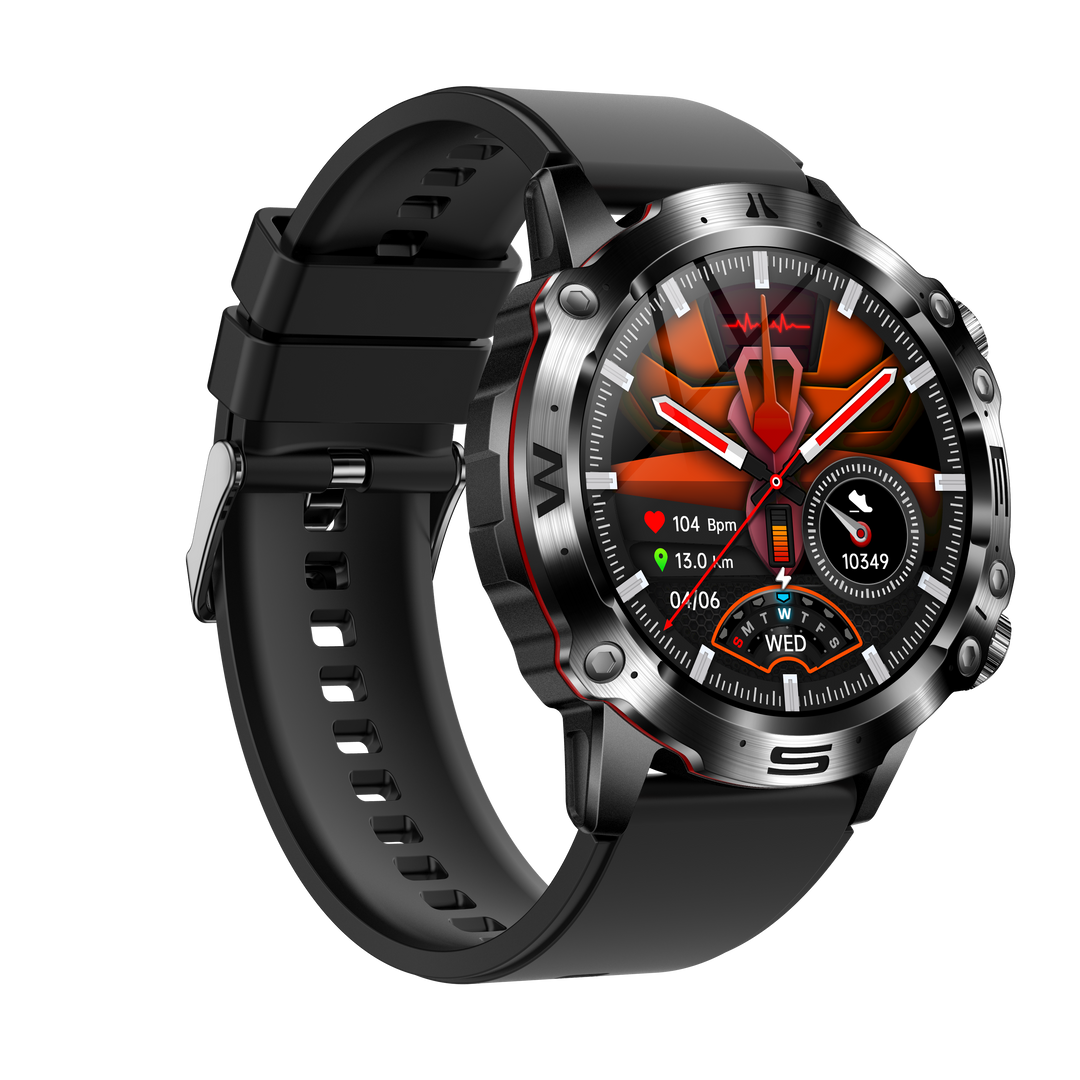 CALORA_ Smartpulse ECG Bloedsuiker Bloeddruk Sporthorloge voor Gezondheid