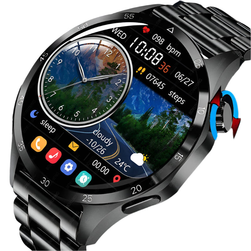 SmartPulse | Multifunctionele GPS Fitness Smartwatch-Elektronica/Gadgets-Calora-Zwart-Calora