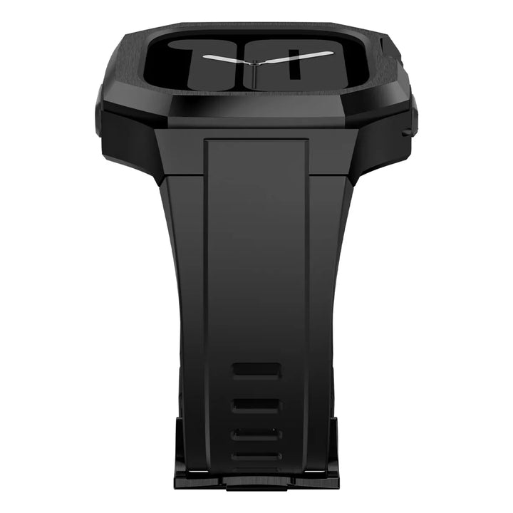 CALORA_ Smartpulse - Roestvrijstalen Behuizing met Fluorrubberen Band voor Apple Watch