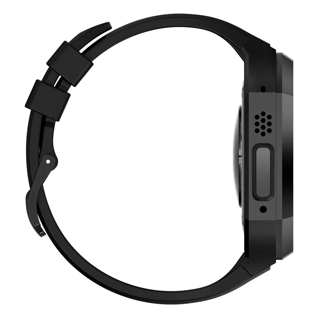 CALORA_ Smartpulse - Roestvrijstalen Behuizing met Fluorrubberen Band voor Apple Watch