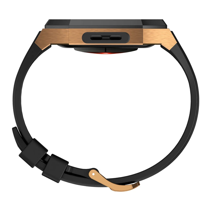 CALORA_ Smartpulse - Roestvrijstalen Behuizing met Fluorrubberen Band voor Apple Watch