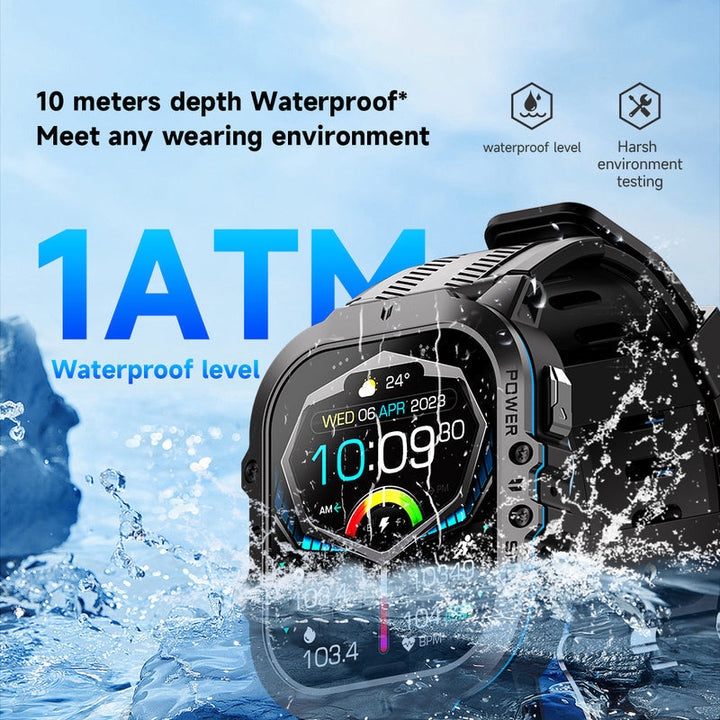 CALORA_ Smartpulse Zwemsmartwatch: Waterdicht Sporthorloge Voor Zwemmers