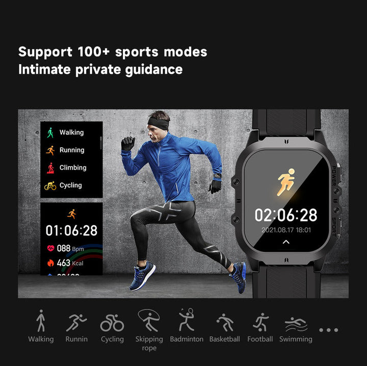 CALORA_ Smartpulse Zwemsmartwatch: Waterdicht Sporthorloge Voor Zwemmers