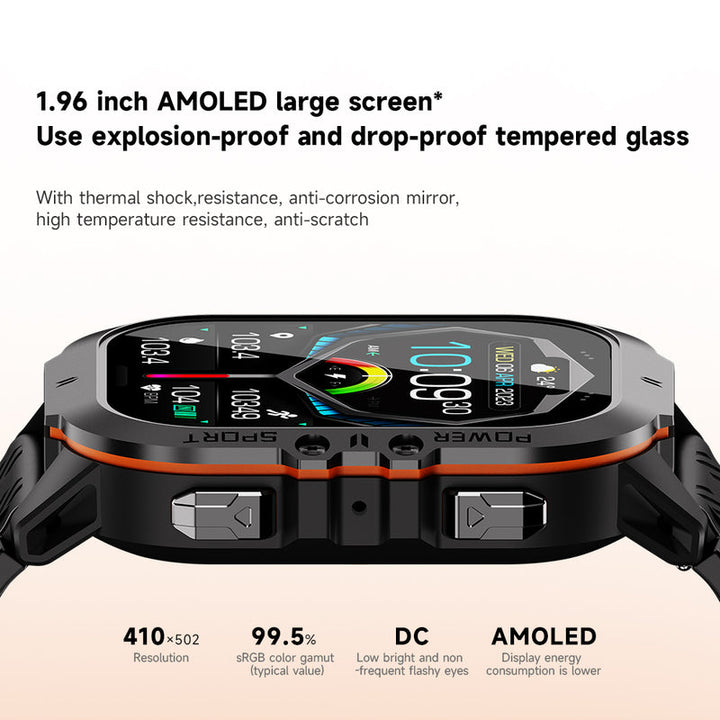 CALORA_ Smartpulse Zwemsmartwatch: Waterdicht Sporthorloge Voor Zwemmers