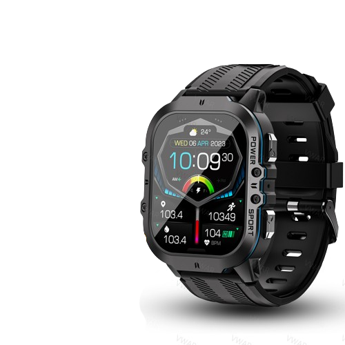 CALORA_ Smartpulse Zwemsmartwatch: Waterdicht Sporthorloge Voor Zwemmers
