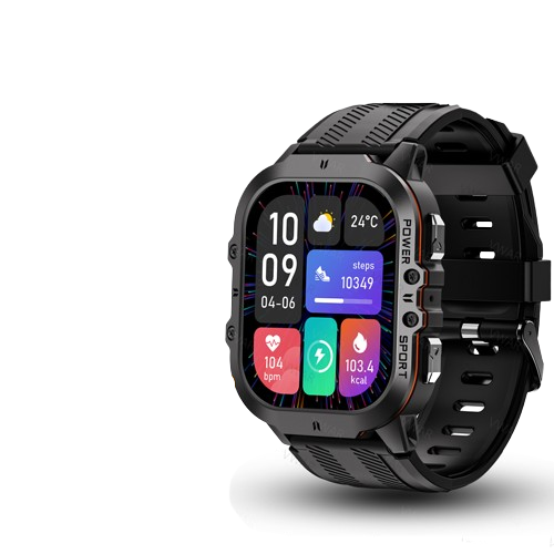 CALORA_ Smartpulse Zwemsmartwatch: Waterdicht Sporthorloge Voor Zwemmers