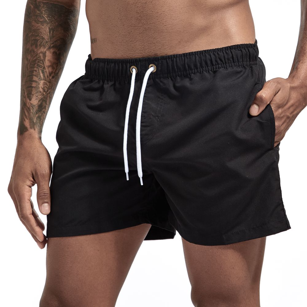 Sneldrogende Heren Zwembroek met Comfortabele Pasvorm-Zwemkleding-Calora-Zwart-M-Calora