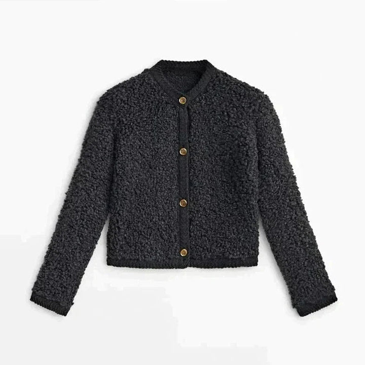 Sofia | Zacht Teddy Cardigan Vest-Blazers & Vesten-Calora-Donker blauw-S-Calora