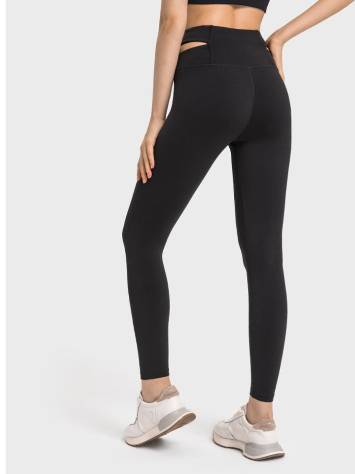 Soline | Dames crisscross cutout Sportlegging-Sportkleding & Accessoires-Calora-Zwart-S - 4-Calora