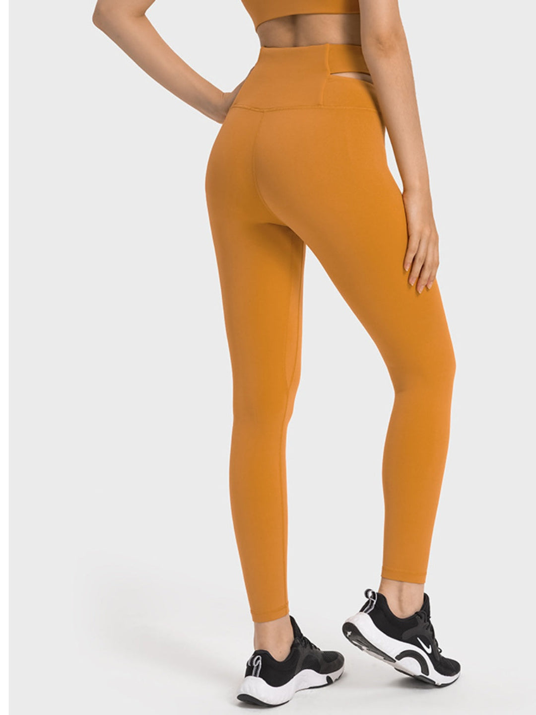 Soline | Dames crisscross cutout Sportlegging-Sportkleding & Accessoires-Calora-Zwart-S - 4-Calora