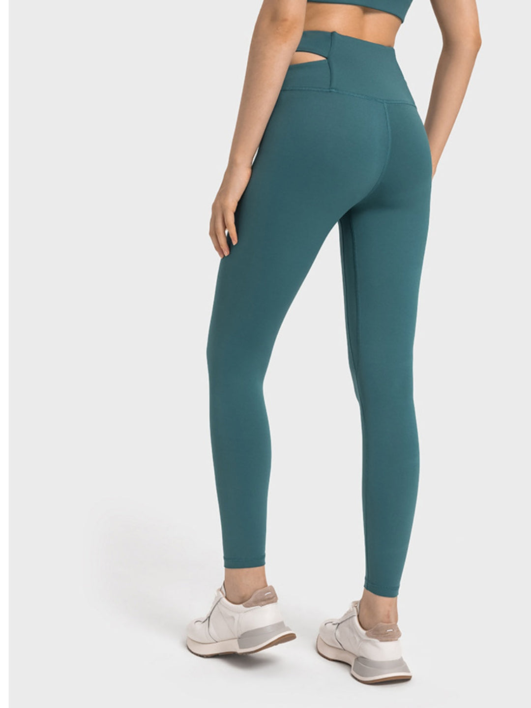 Soline | Dames crisscross cutout Sportlegging-Sportkleding & Accessoires-Calora-Zwart-S - 4-Calora