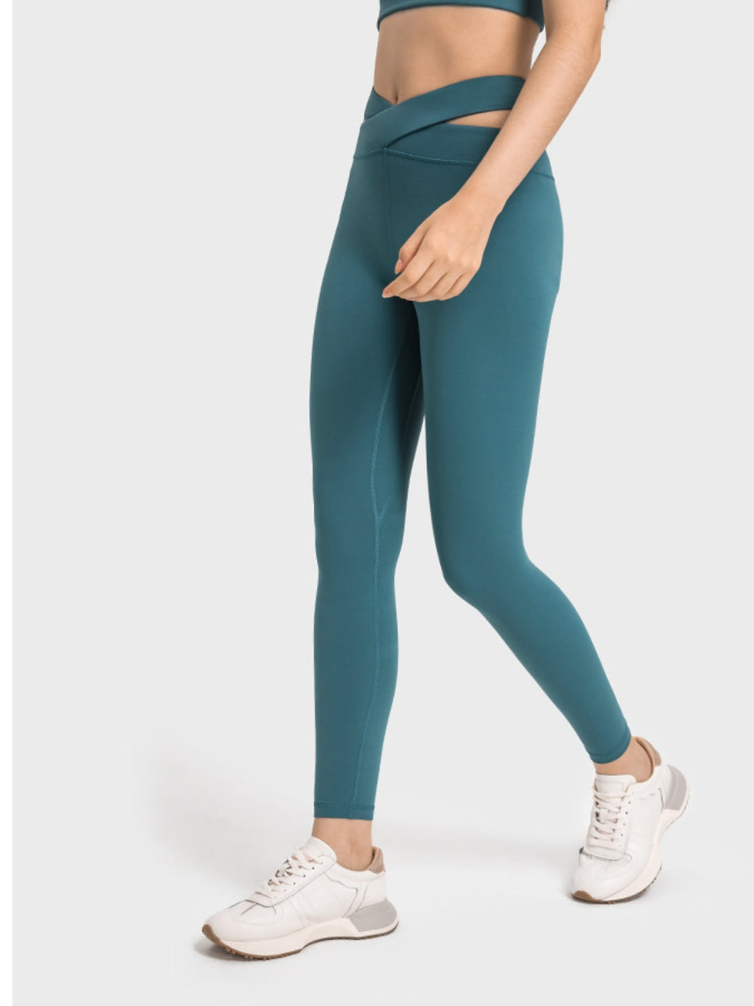 Soline | Dames crisscross cutout Sportlegging-Sportkleding & Accessoires-Calora-Zwart-S - 4-Calora