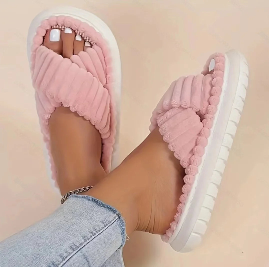 Sophie | Zachte Open-Teen Slippers-Slippers-Calora-Roze-36-37-Calora