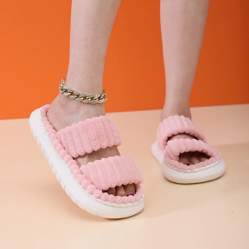 Sophie | Zachte Open-Teen Slippers-Slippers-Calora-Wit-36-37-Calora