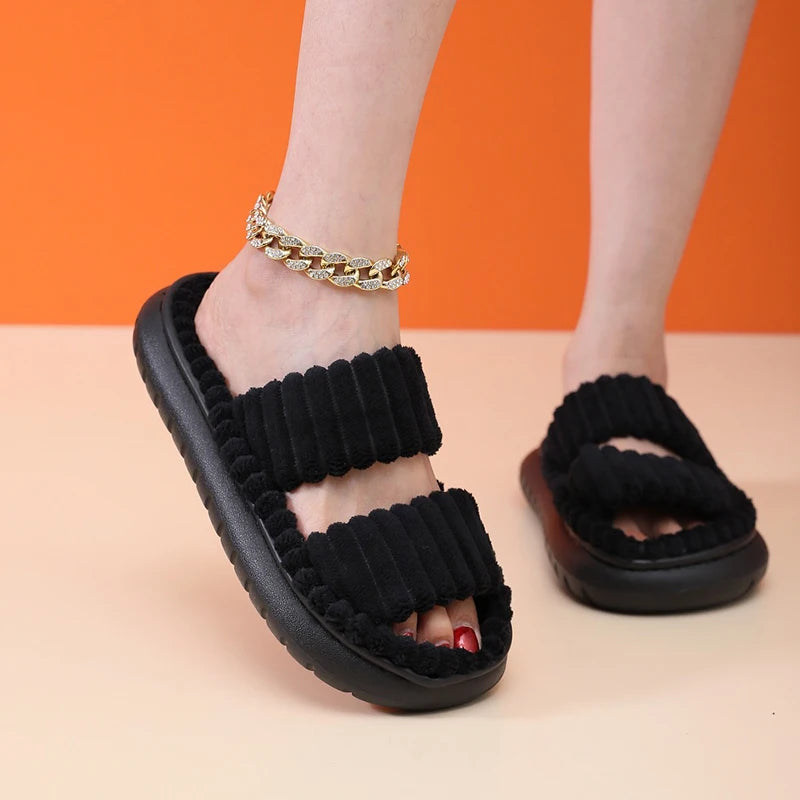 Sophie | Zachte Open-Teen Slippers-Slippers-Calora-Wit-36-37-Calora