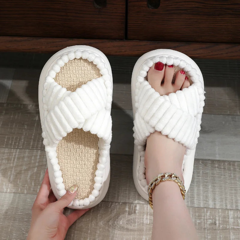 Sophie | Zachte Open-Teen Slippers-Slippers-Calora-Wit-36-37-Calora
