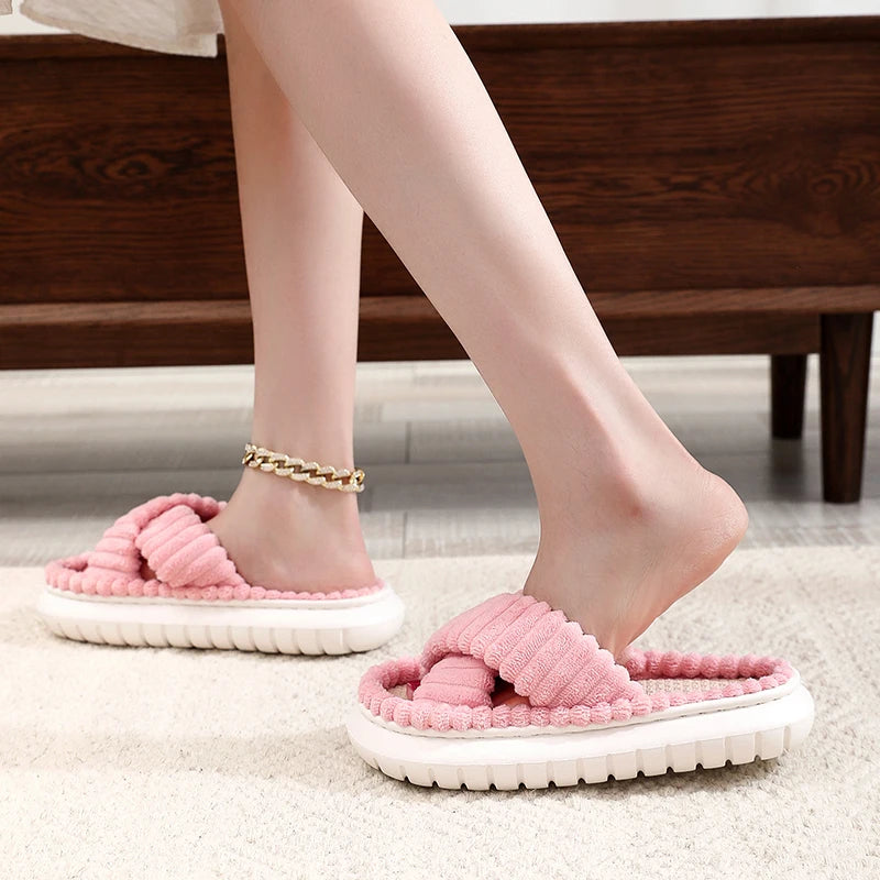 Sophie | Zachte Open-Teen Slippers-Slippers-Calora-Wit-36-37-Calora