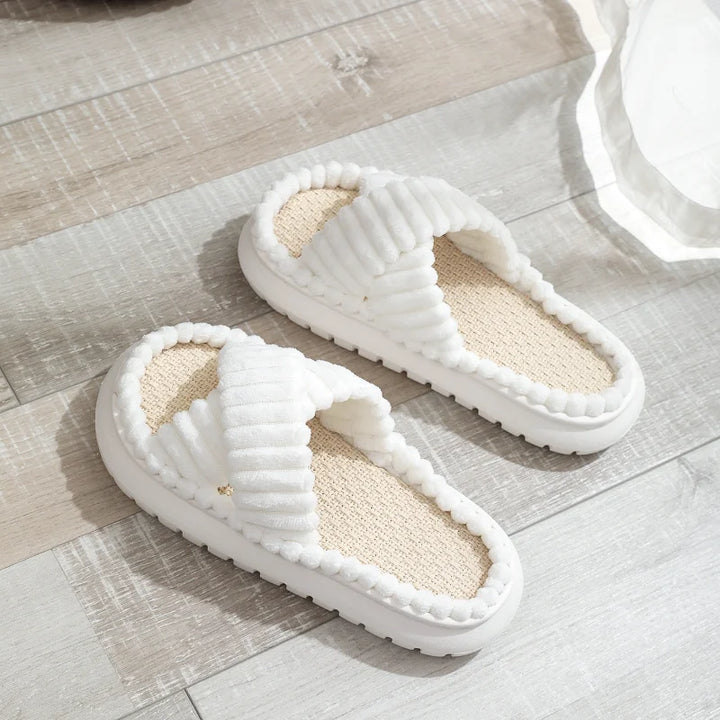 Sophie | Zachte Open-Teen Slippers-Slippers-Calora-Wit-36-37-Calora