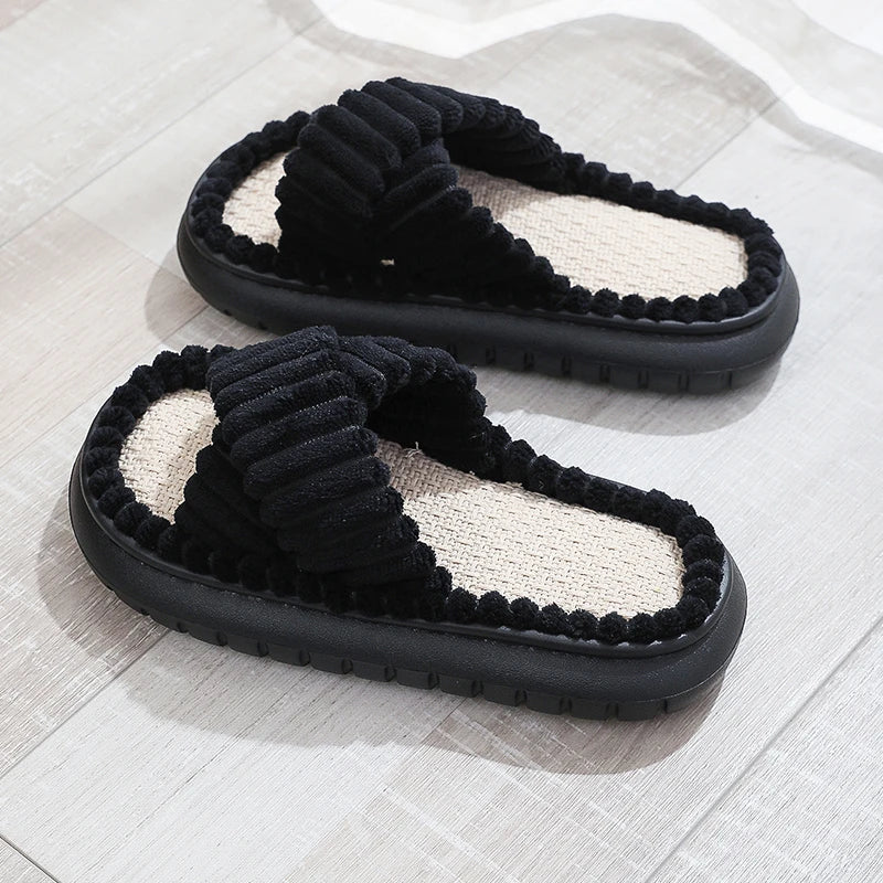 Sophie | Zachte Open-Teen Slippers-Slippers-Calora-Zwart-36-37-Calora