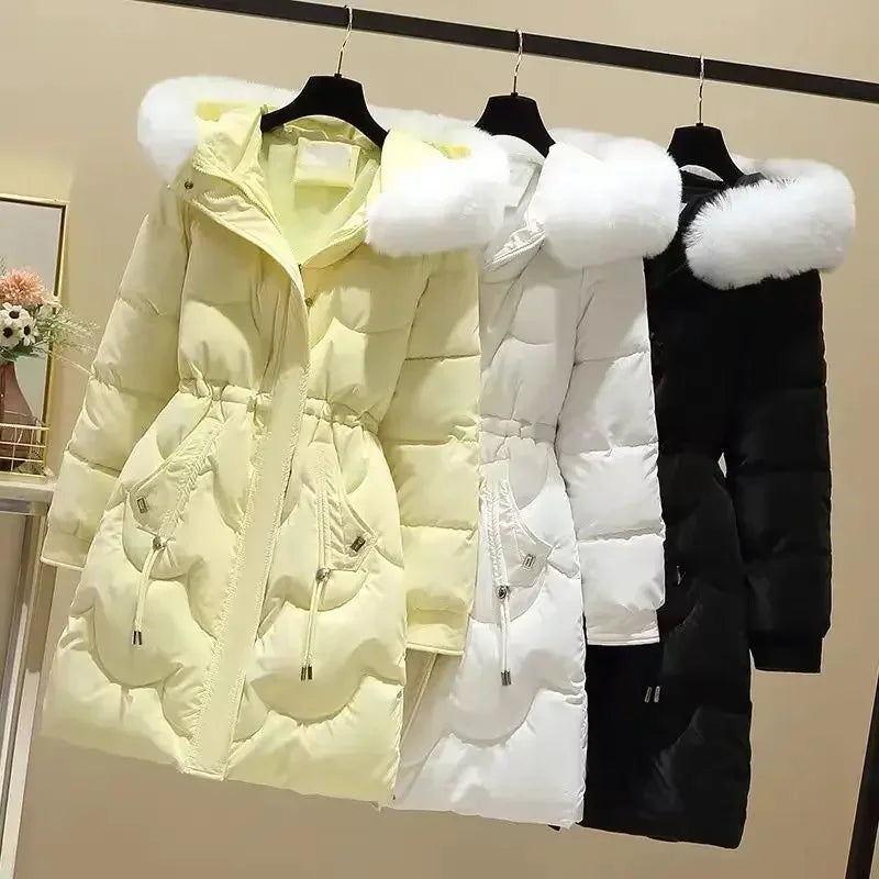 Sorina | Winterjas voor dames in midi-lengte met capuchon-Zomer Jassen-Calora-Zwart-S-Calora