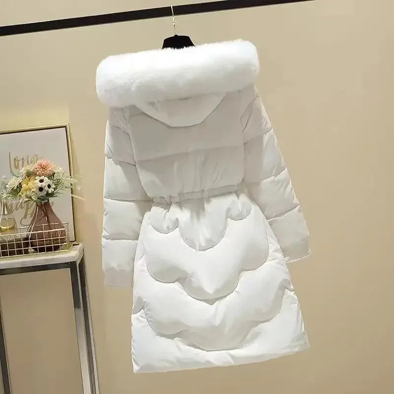 Sorina | Winterjas voor dames in midi-lengte met capuchon-Zomer Jassen-Calora-Zwart-S-Calora