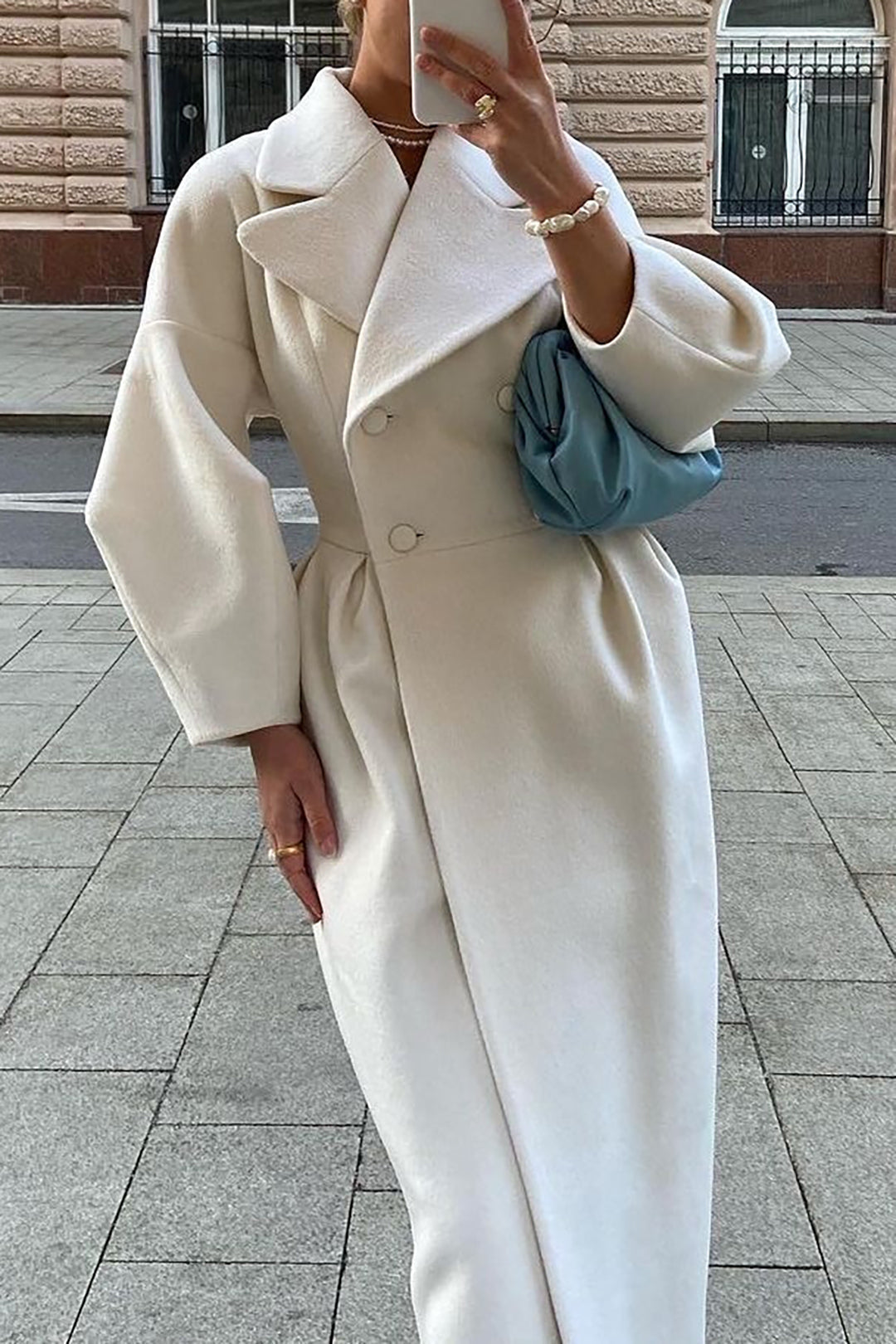 Sorvella | Premium Elegante lange trenchcoat met knopen-Zomer Jassen-Calora-M-Calora