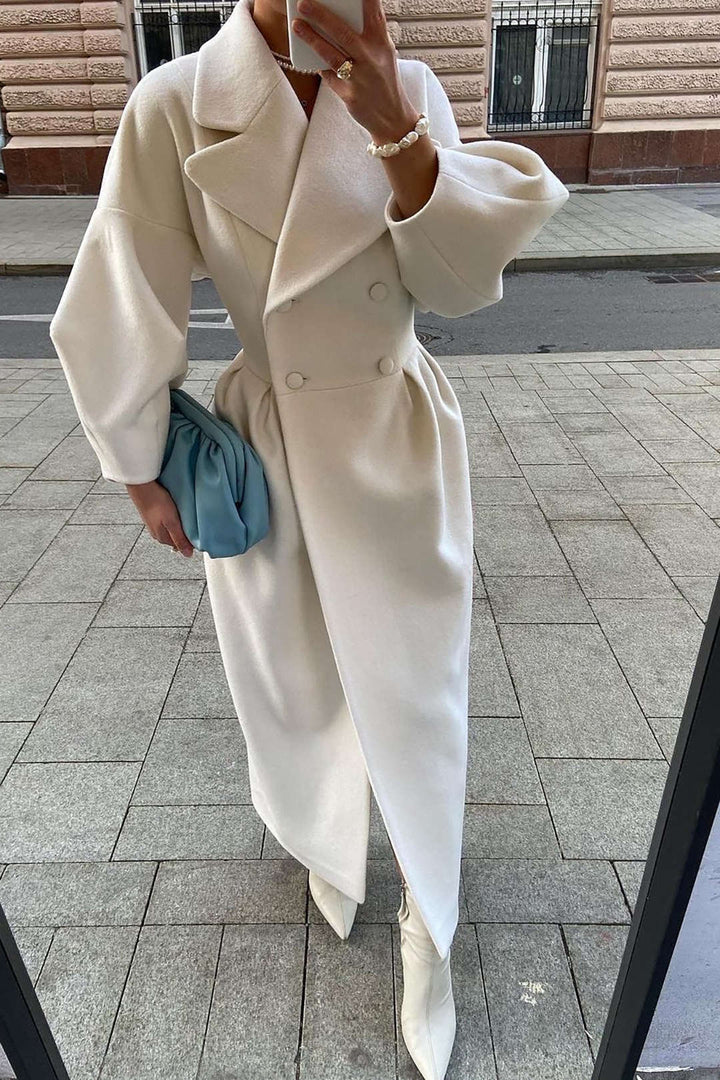 Sorvella | Premium Elegante lange trenchcoat met knopen-Zomer Jassen-Calora-S-Calora