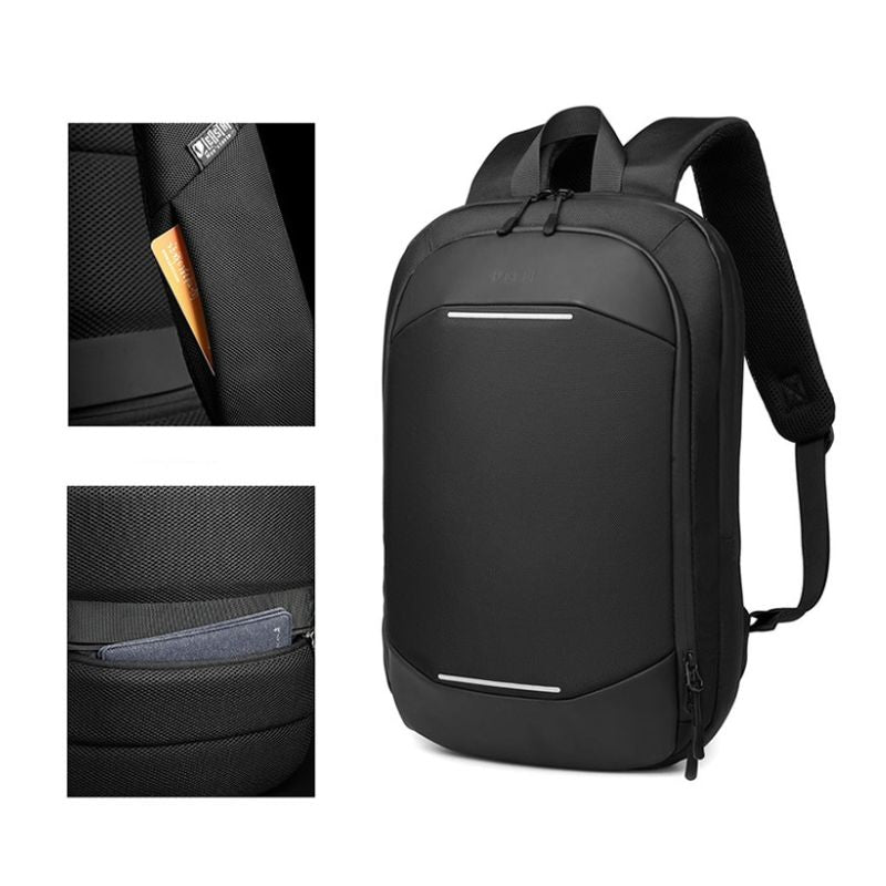 CALORA_ Sportieve Zwarte compressie Rugzak met Ritsvakken en Schouderband - 43 x 29 x 10 cm