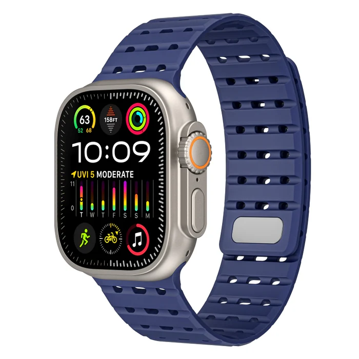 CALORA_ SPX Ademend Magnetisch Siliconen Band Voor Apple Watch 26 mm
